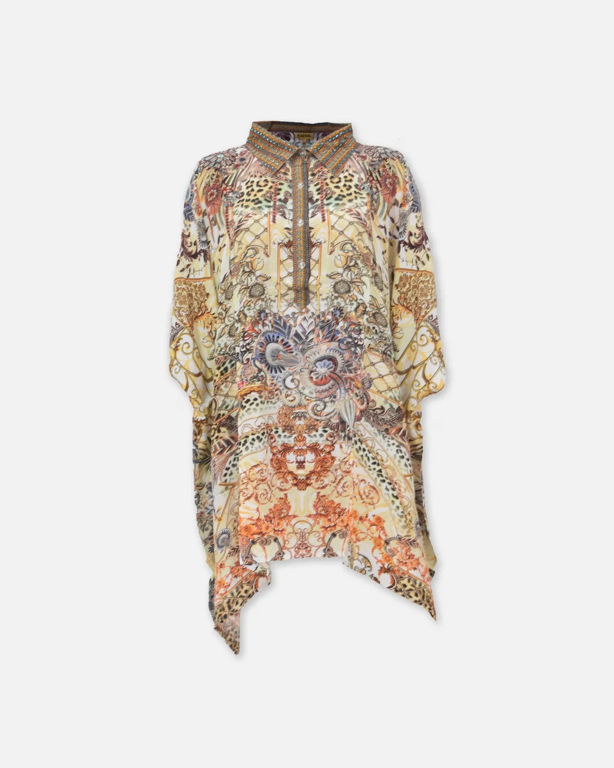 PONCHO ESTAMPADO CREPÉ