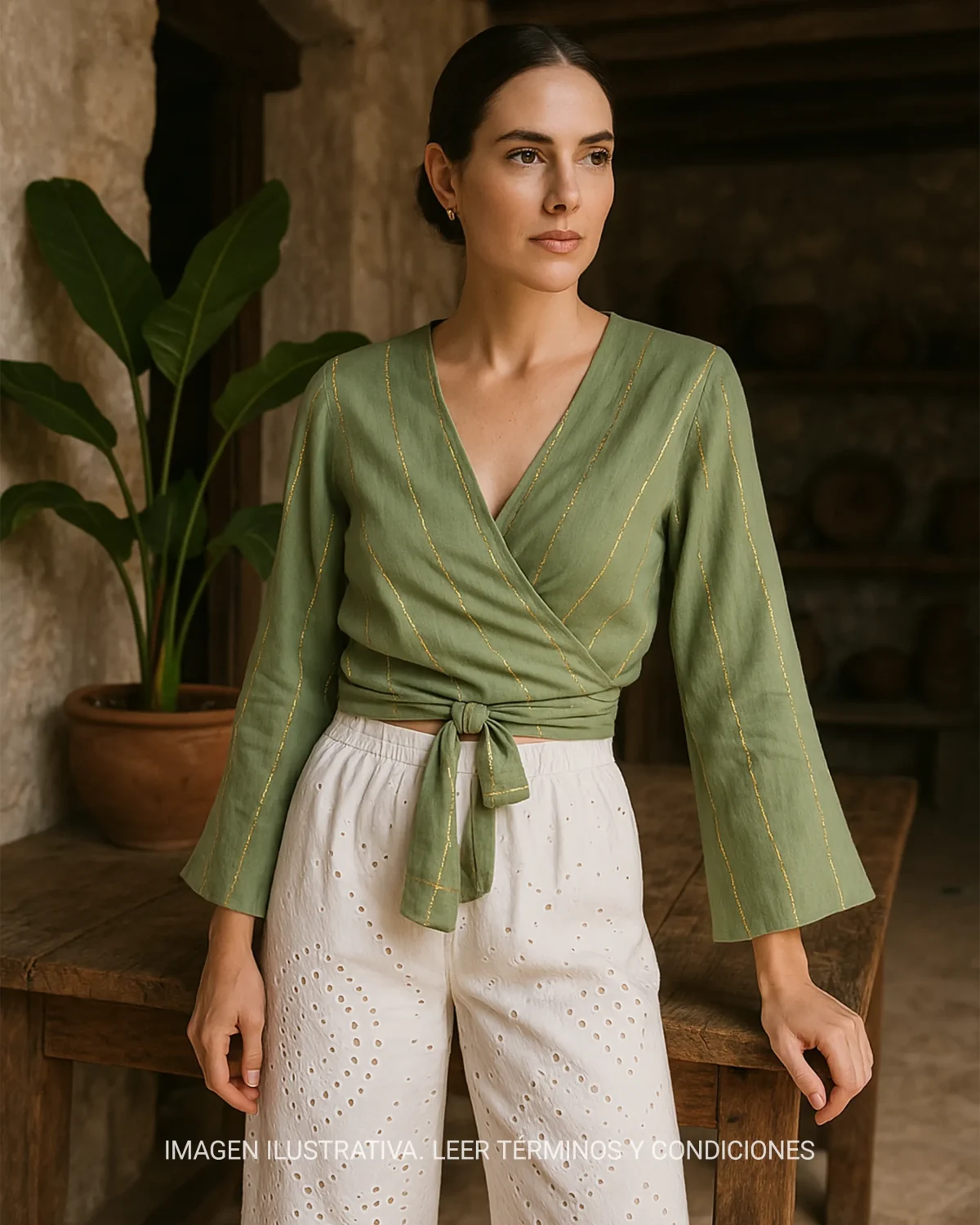 TOP CON AMARRE ESTAMPADO