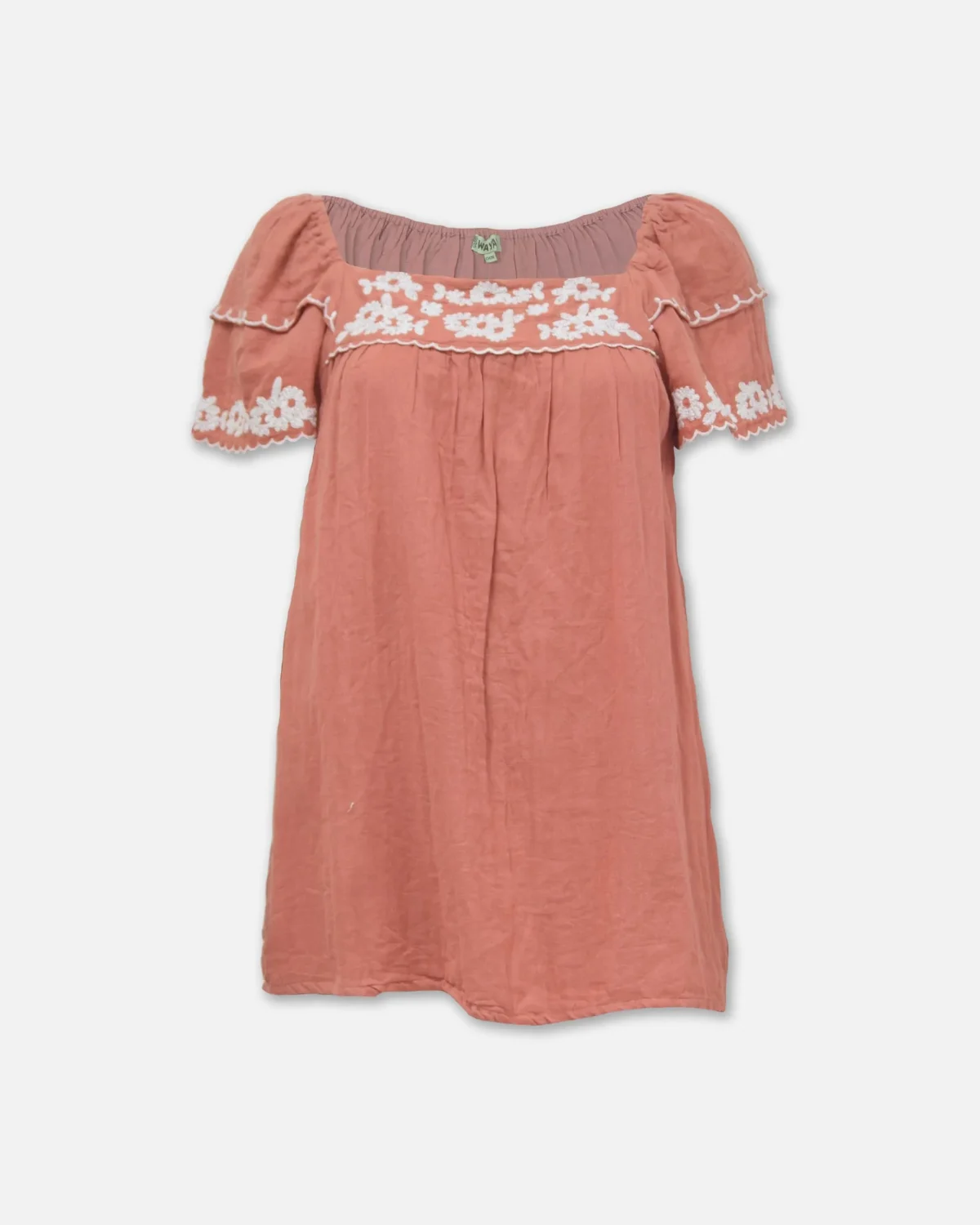 BLUSA BORDADA DE MANGA CORTA