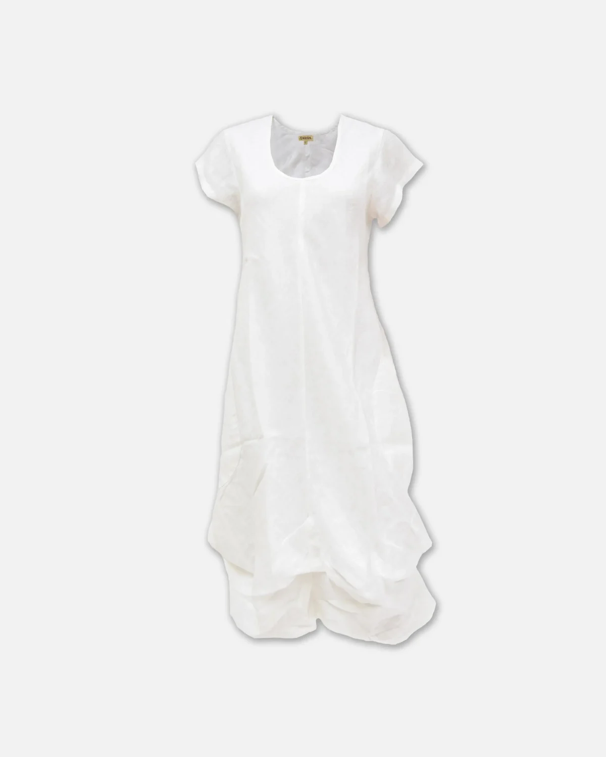 VESTIDO CADETA AMPLIA DE LINO