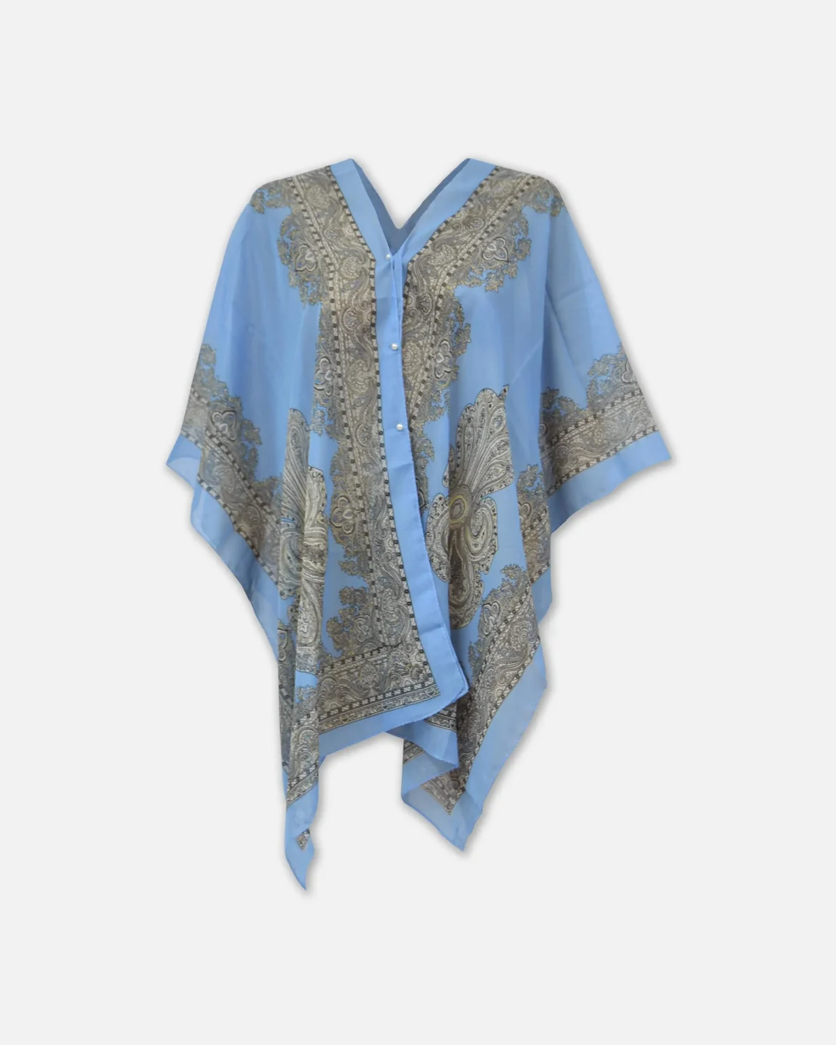 PONCHO CHIFFON CON BOTONES