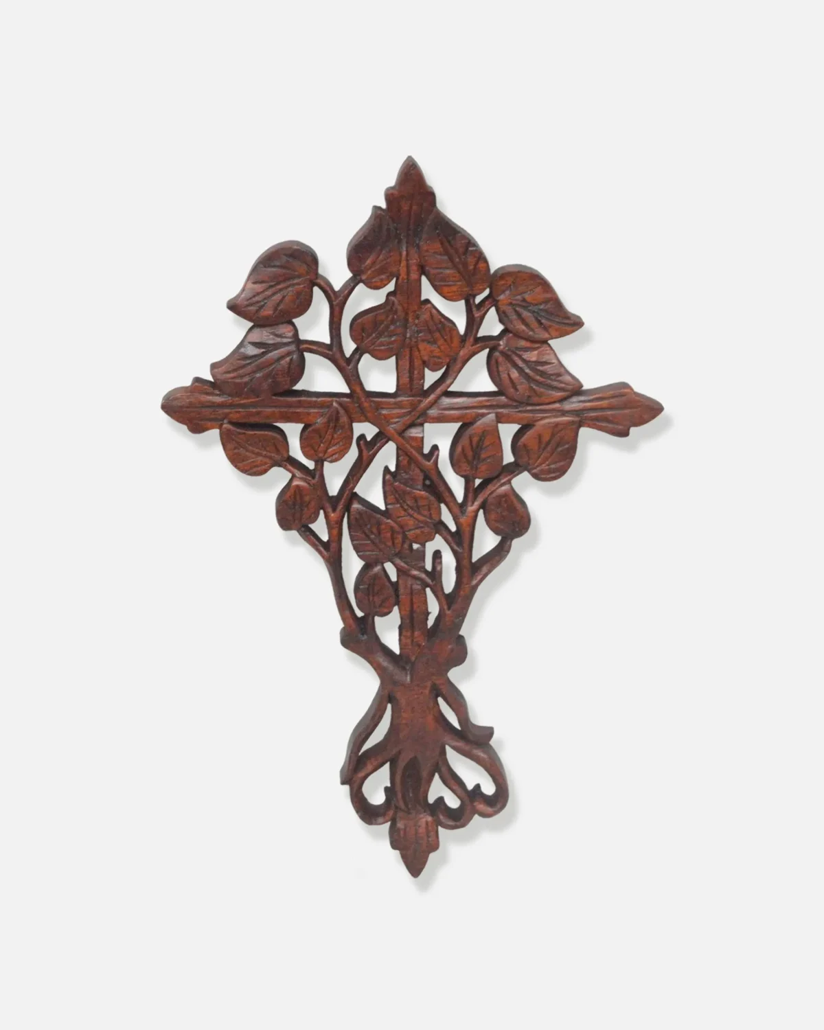 CRUZ CON ENRED. ENTRELAZADA DE MADERA