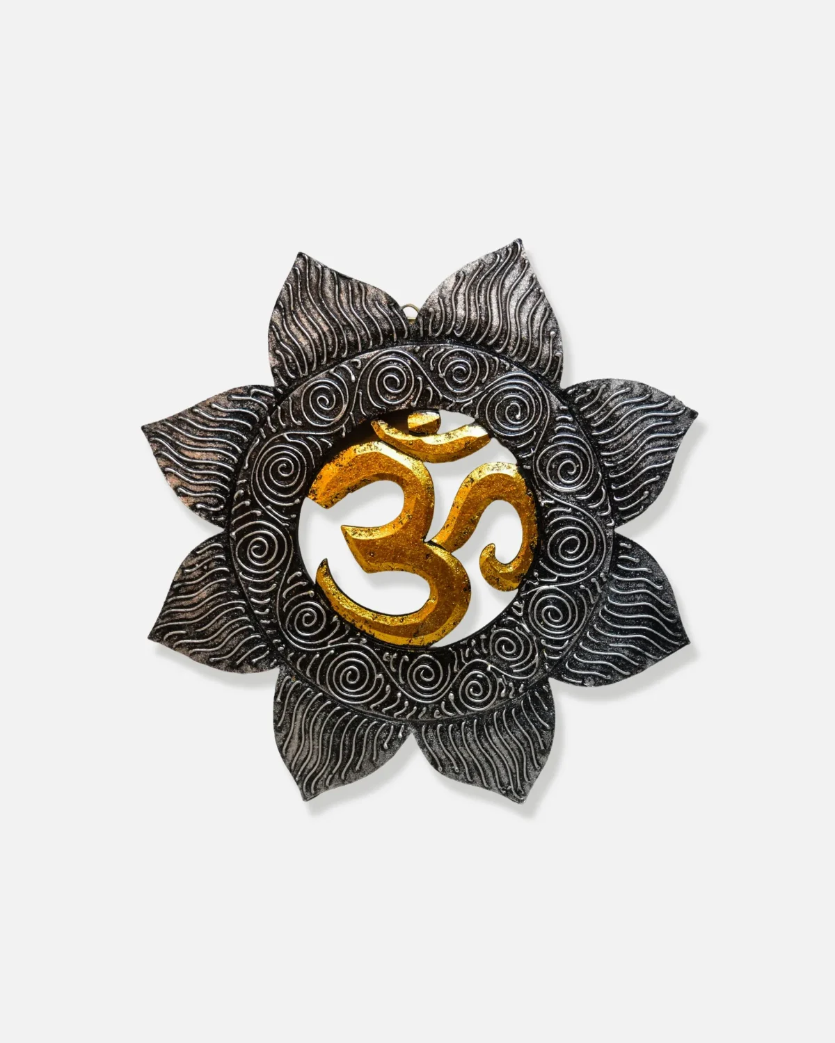 ADORNO FLOR METALIZADO MADERA