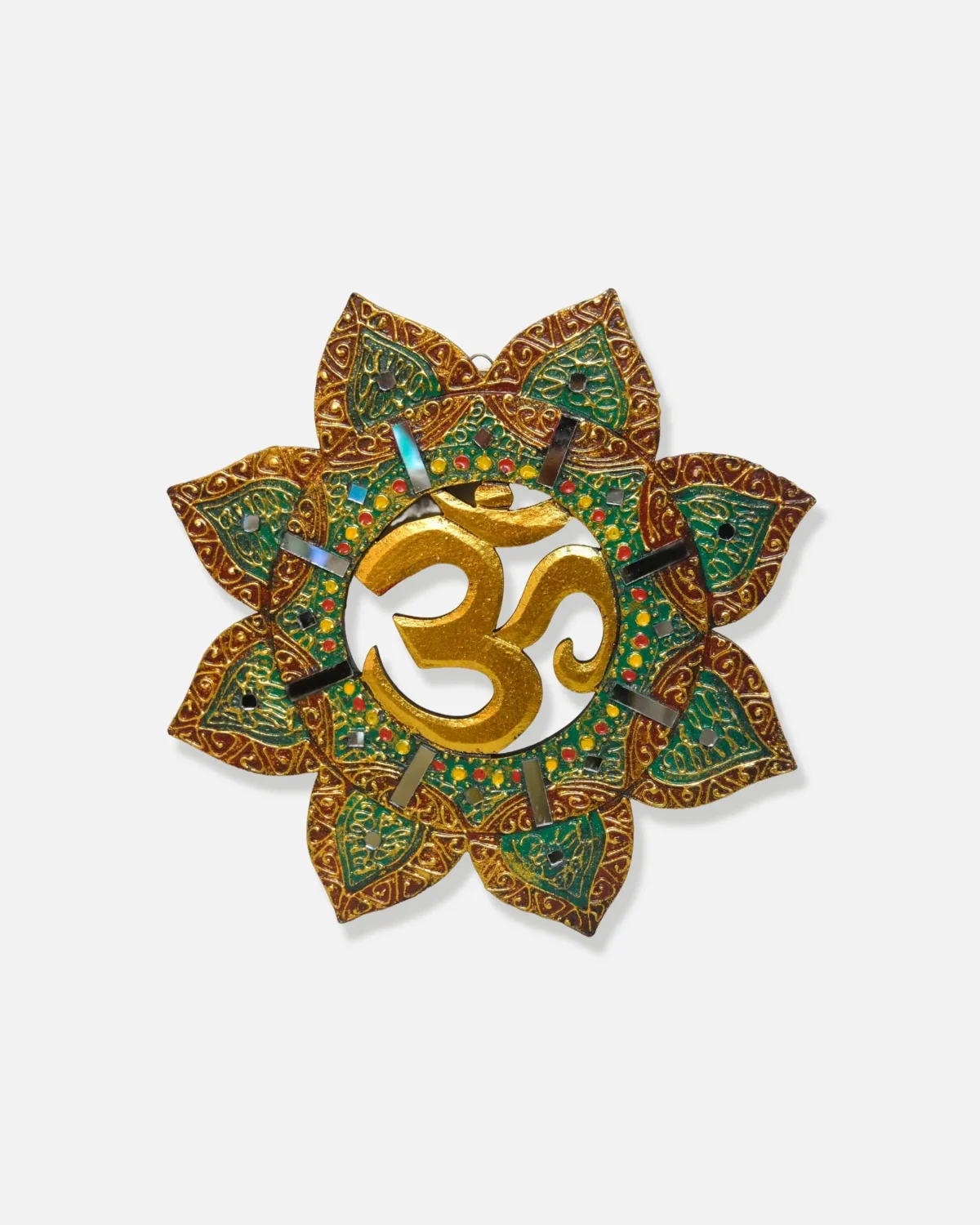 ADORNO FLOR METALIZADO MADERA