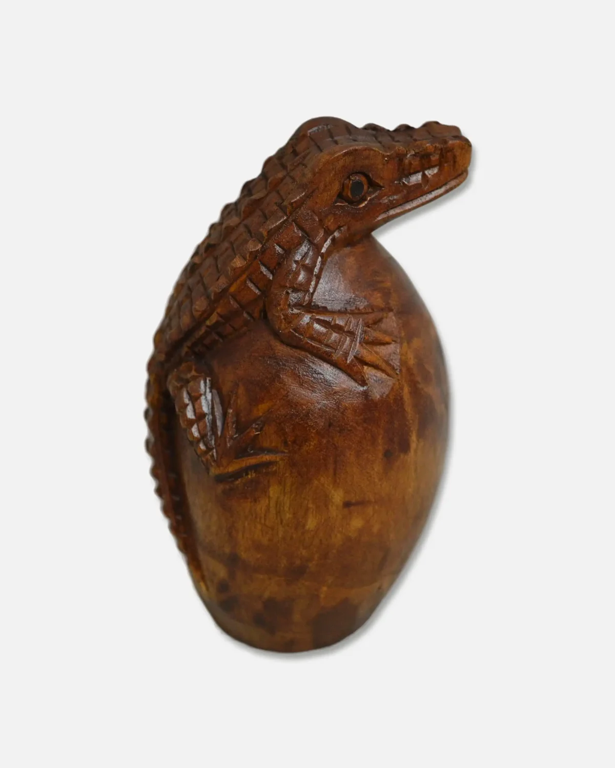 HUEVO COCODRILO DE MADERA